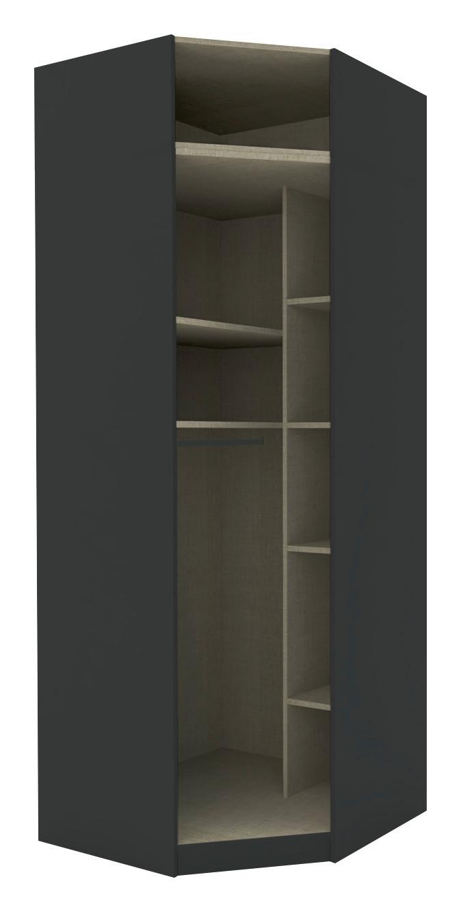 Eckschrankkorpus "UNIT" in Anthrazit - Anthrazit, MODERN, Holzwerkstoff (91,1/242,2/91,1cm) - Based