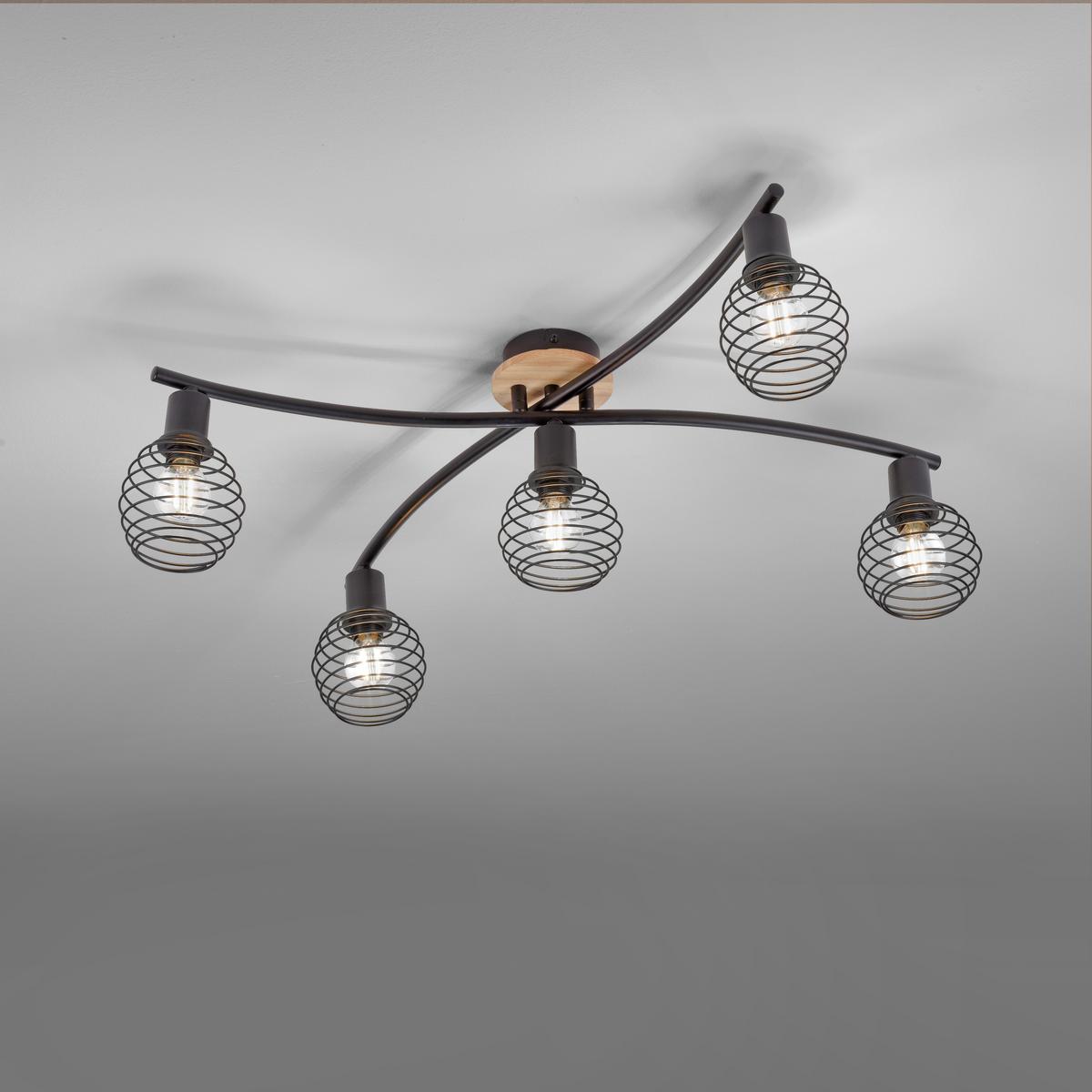 Deckenleuchte Eugen max. 40 Watt - Natur, Holz/Kunststoff (70,1/66,5/20,1cm)