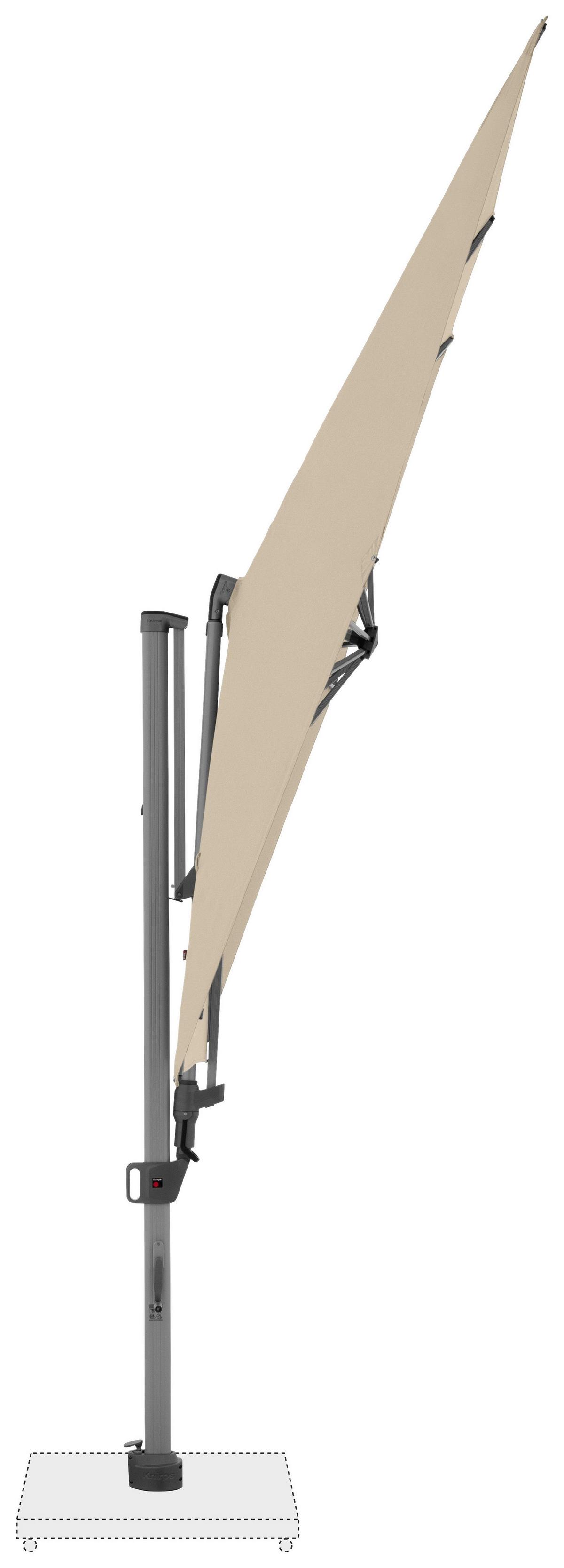 Ampelschirm Knirps Beige ca. 275x275cm - Beige/Silberfarben, KONVENTIONELL, Textil/Metall (275/275cm) - KNIRPS