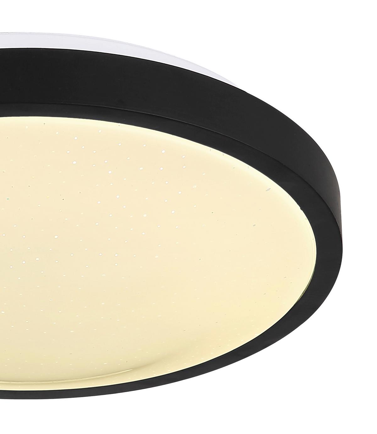 LAMPA SUFITOWA LED GREGORY - czarny/opal, Modern, tworzywo sztuczne/metal (30/9cm)