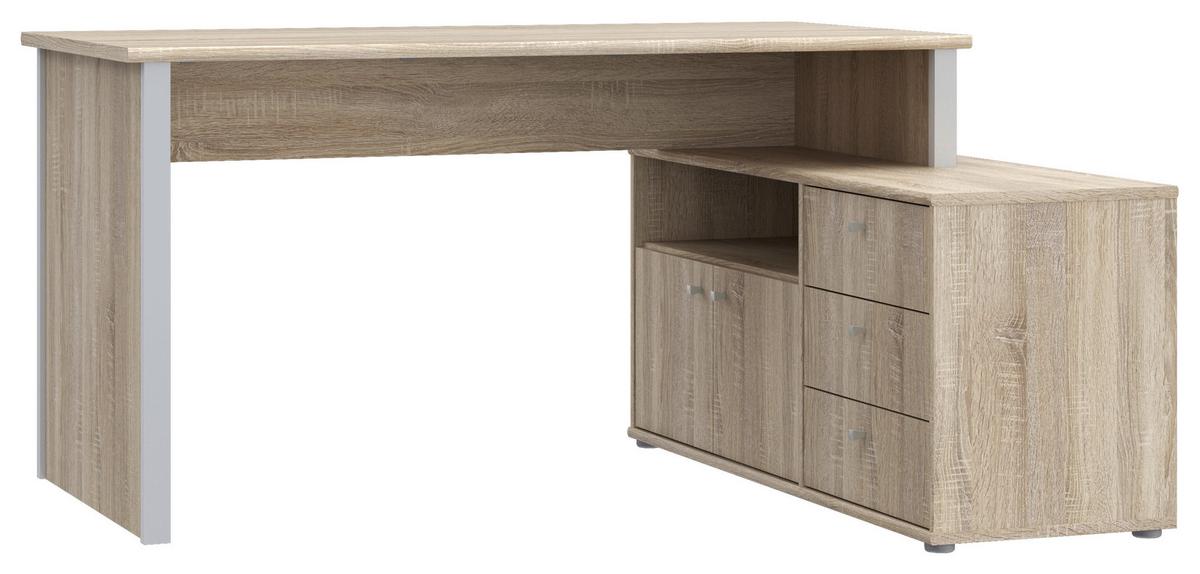 Masă de scris TEMPRA 2 - stejar Sonoma, Basics, material pe bază de lemn (120,6/74,9/151,4cm) - Based