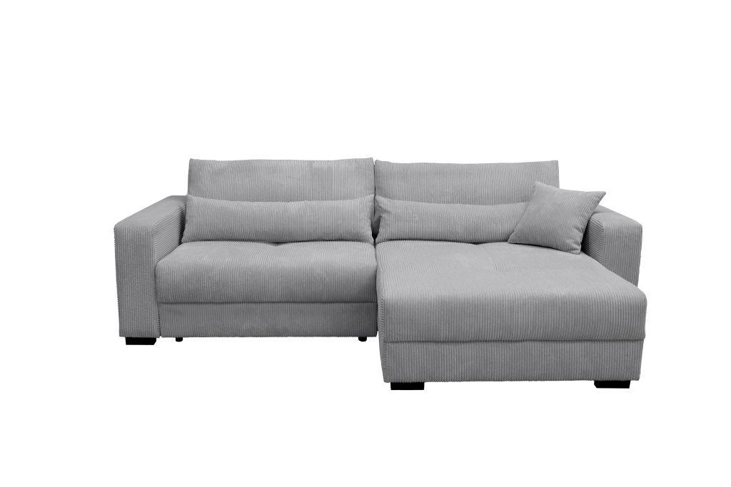 Kutna Garnitura Xela - siva/crna, Moderno, tekstil (265/170cm) - Modern Living