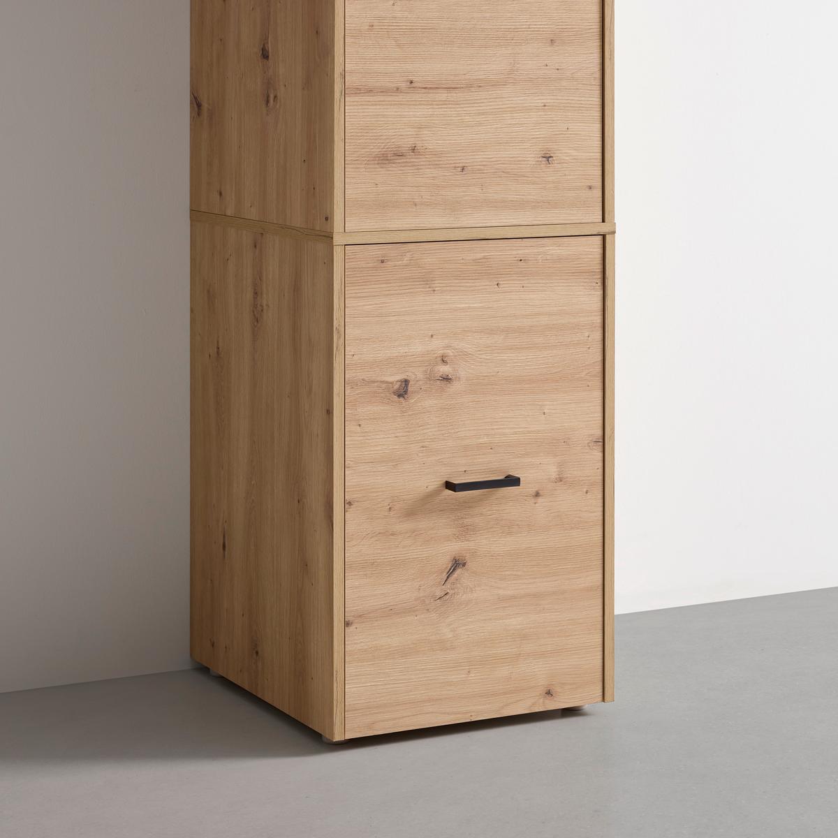 Unterbauschrank Kivo Eiche Artisan - Schwarz/Eiche Artisan, MODERN, Holzwerkstoff/Kunststoff (45/69,8/52,1cm) - Based