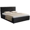 Polsterbett Katar Schwarz ca. 140x200cm - Schwarz, KONVENTIONELL, Textil (140/200cm) - Mömax