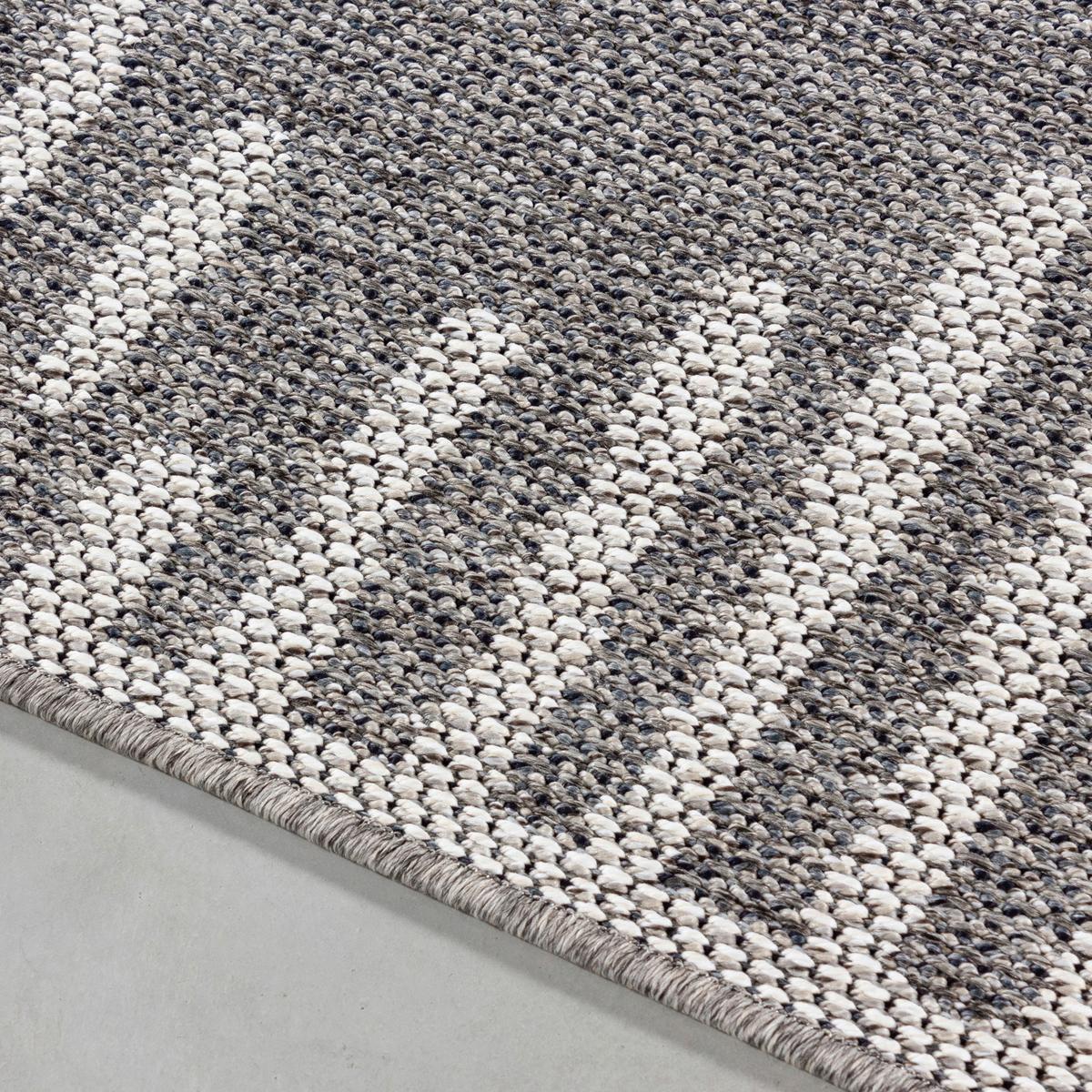 Flachwebeteppich Aruba Grau ca. 140x200cm - Grau, Design, Textil (140/200cm) - Novel