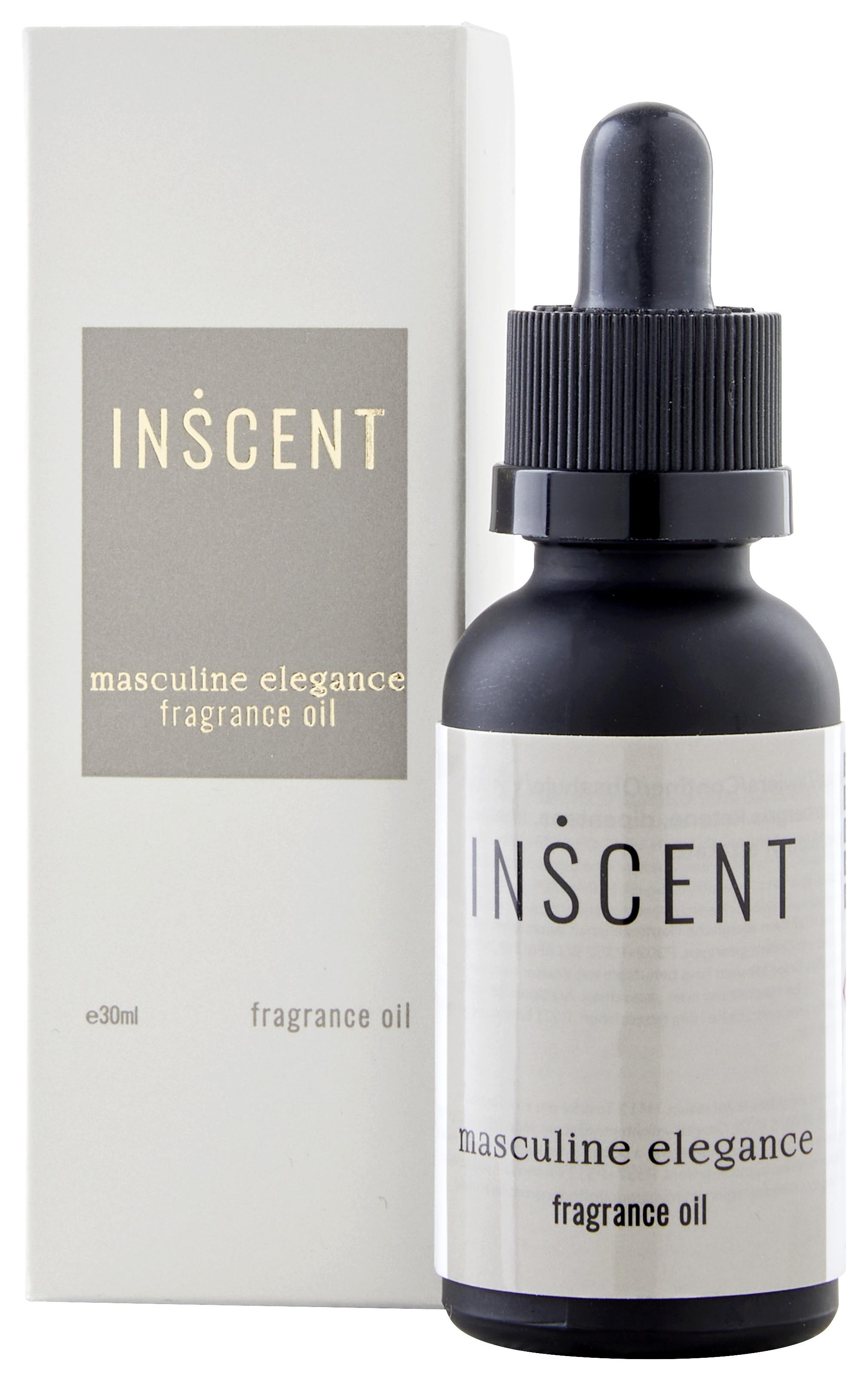 Parfümöl Masculine Elegance ca. 30ml - Schwarz/Grau, Design, Glas (30ml) - Inscent