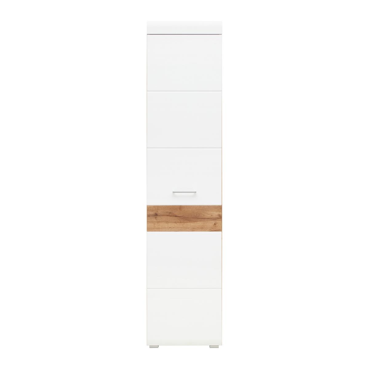 Garderobenschrank in Weiss/Eichefarben - Weiss/Eichefarben, Konventionell, Holzwerkstoff (46/200/40cm) - Mömax