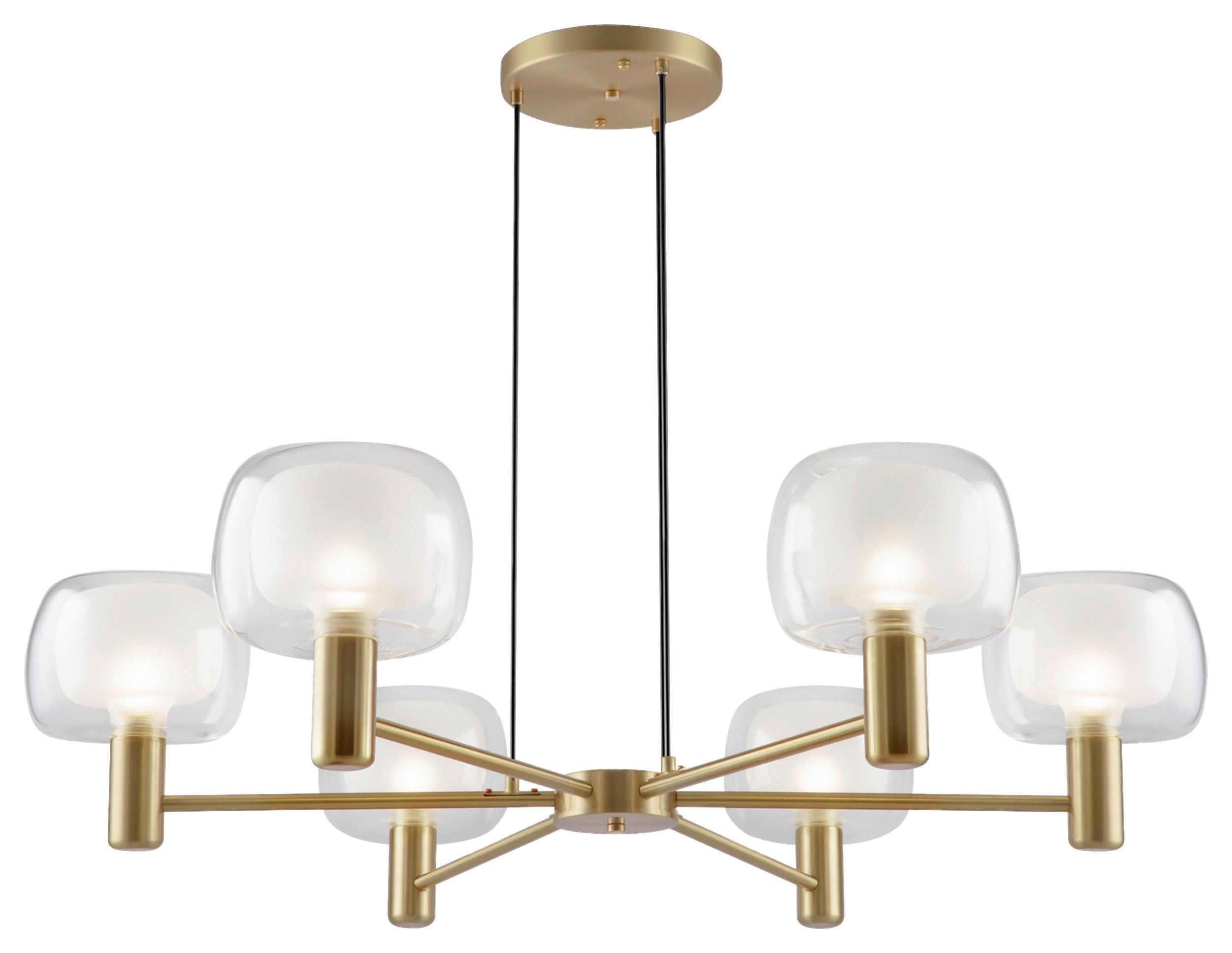 Kronleuchter Vision Goldfarben max. 60 Watt - Goldfarben, Basics, Glas/Metall (96/21cm) - MAYTONI