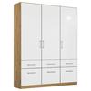 Ormar S Klasičnim Vratima Berlin - hrast Artisan/bijela visoki sjaj, Moderno, drvni materijal/plastika (136/197/54cm) - Modern Living
