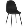 Stuhl Lio Schwarz Samt Gepolstert - Schwarz, MODERN, Holz/Textil (43/86/55cm) - Bessagi Home