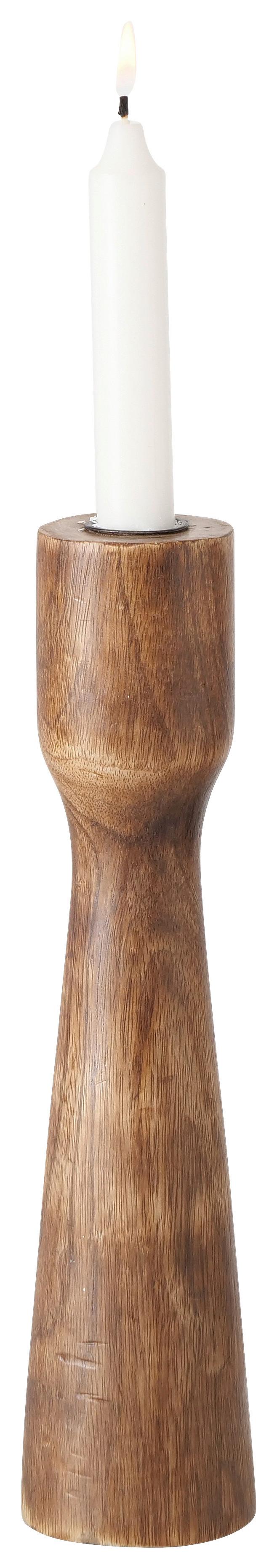 Kerzenhalter Caldeas aus Mangoholz - Naturfarben, MODERN, Holz (30cm) - Premium Living