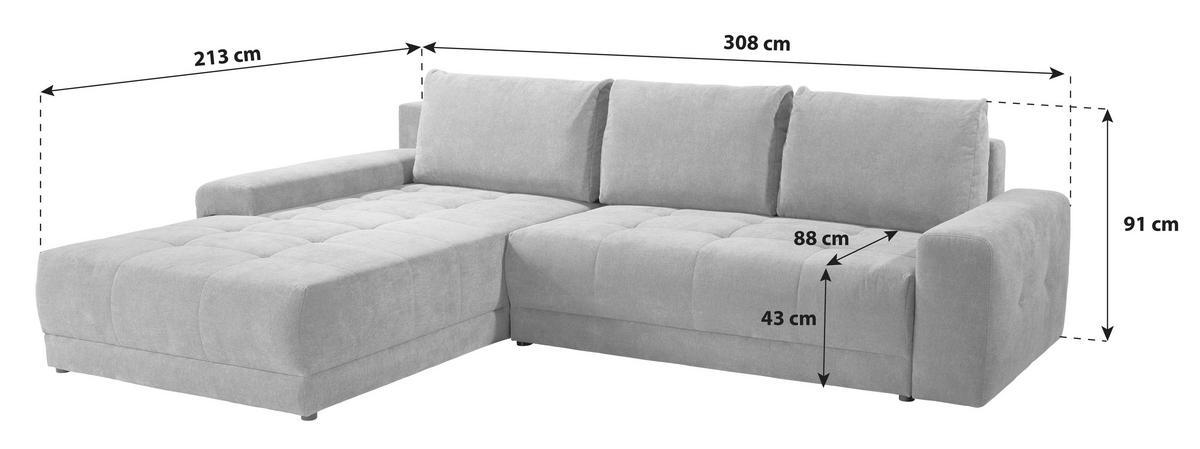Coltar Adria - gri, Modern, textil (213/308cm) - Based