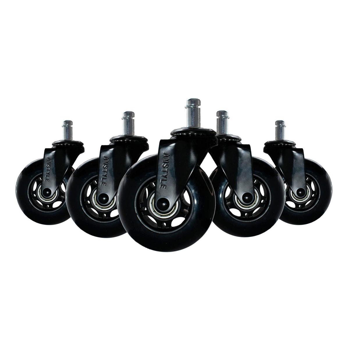 DREHSTUHLROLLE DREHSTUHLROLLE SCHWARZ - Schwarz, Design, Kunststoff (7,5/12/3,3cm) - Livetastic