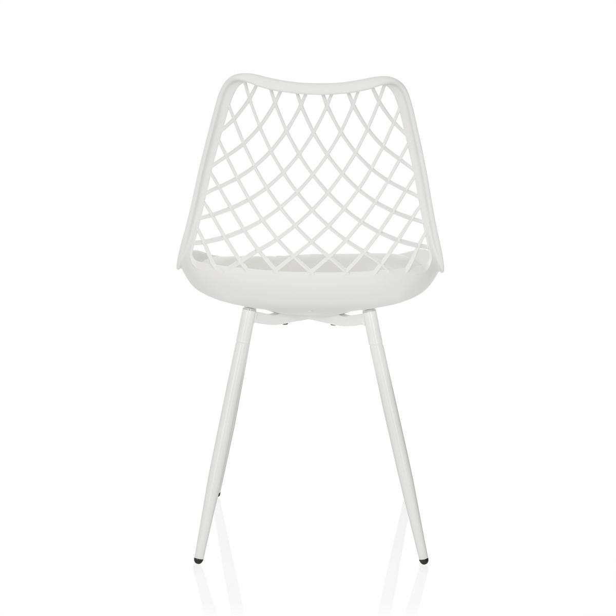 Vrtni Stol Begio S, Bela - bela, Moderno, kovina/umetna masa (48/83/57cm) - MID.YOU