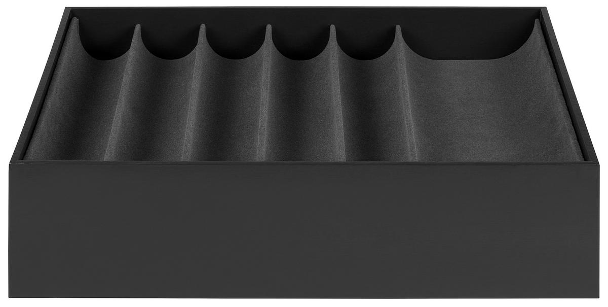 Cutie pentru bijuterii UNIT - S -EXT- - gri, Konventionell, textil/material pe bază de lemn (43/34/10,5cm) - Premium Living