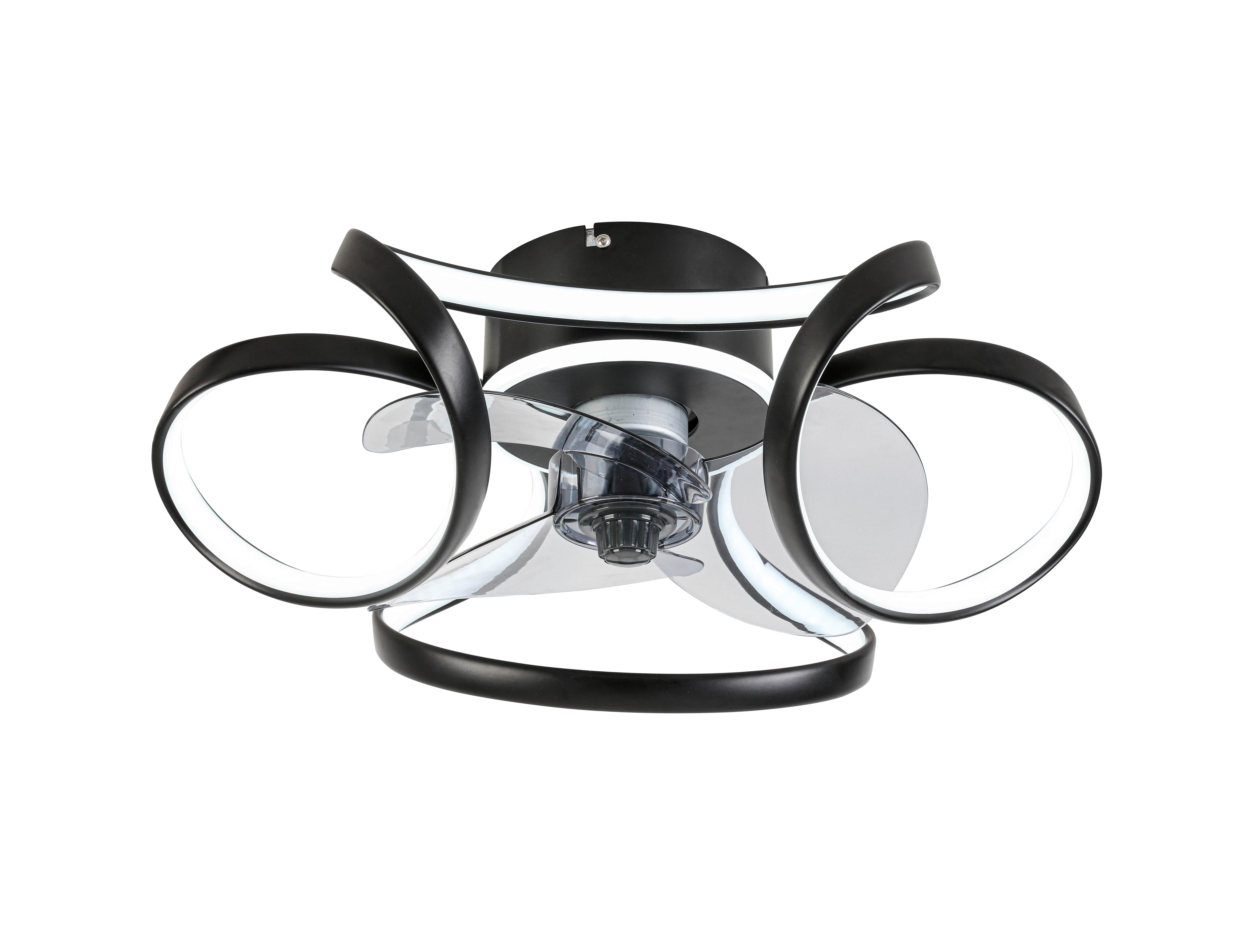 LED-Deckenleuchte Kiz max. 40+15 Watt - Transparent, MODERN, Kunststoff/Metall (45/19cm) - Modern Living