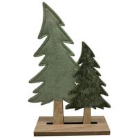 Dekobaum Niko Grün/Naturfarben - Naturfarben/Grün, Konventionell, Holzwerkstoff/Textil (19/31/6cm) - Mömax