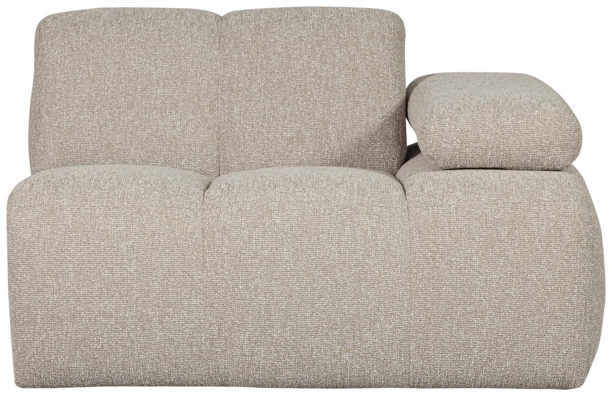 Sofaelement Mojo Beige B: 124cm - Beige/Schwarz, Design, Kunststoff/Textil (124/74/97cm) - Livetastic
