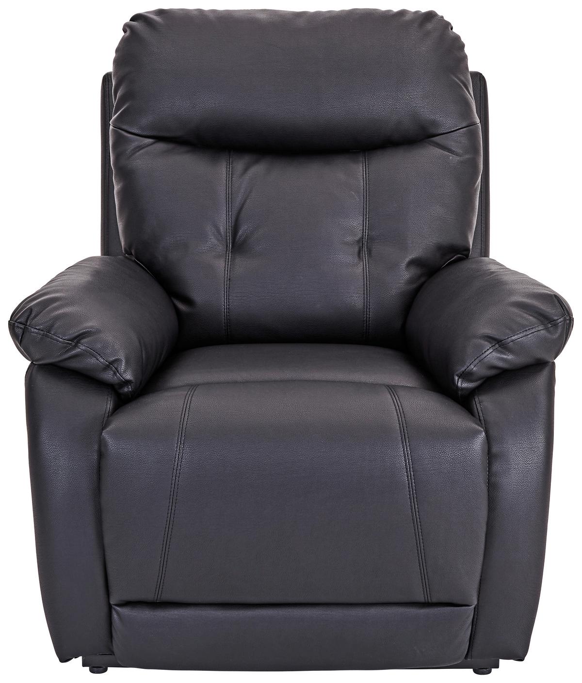 Tv Fotelj Mario, Relax Funkcija, Črna - črna, Konvencionalno, kovina/umetna masa (89/107-79/94-165cm) - James Wood