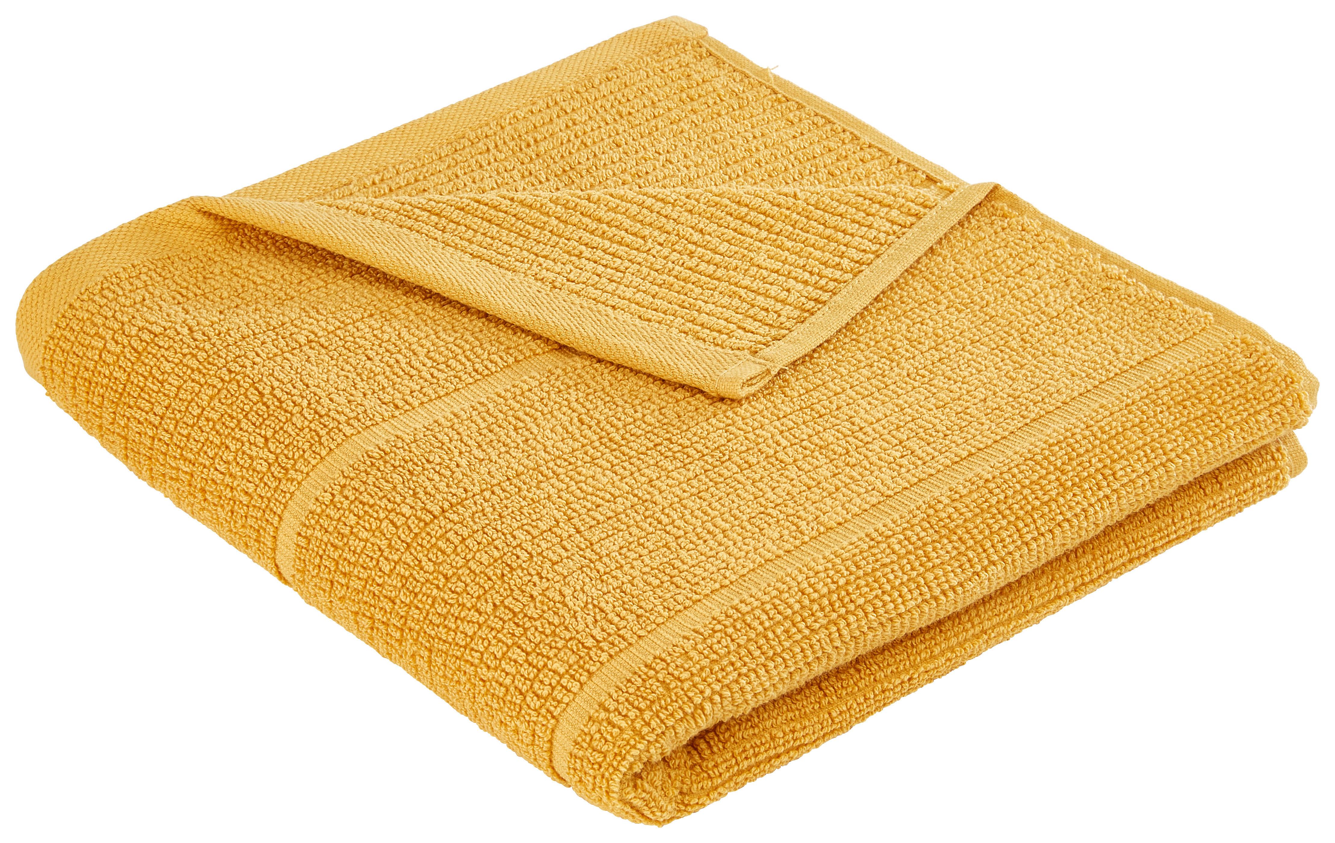 HANDDUK ANNA - gul, textil (50/100cm) - Modern Living