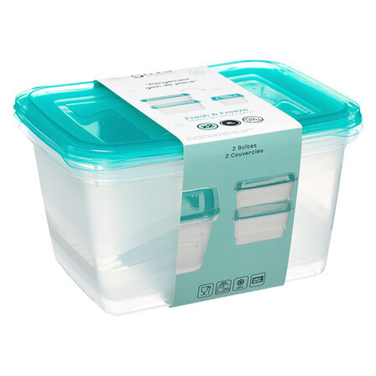 Set 2 recipiente alimentare Fresh & Freeze, cca. 2 L - Basics (20/10,5/15cm)