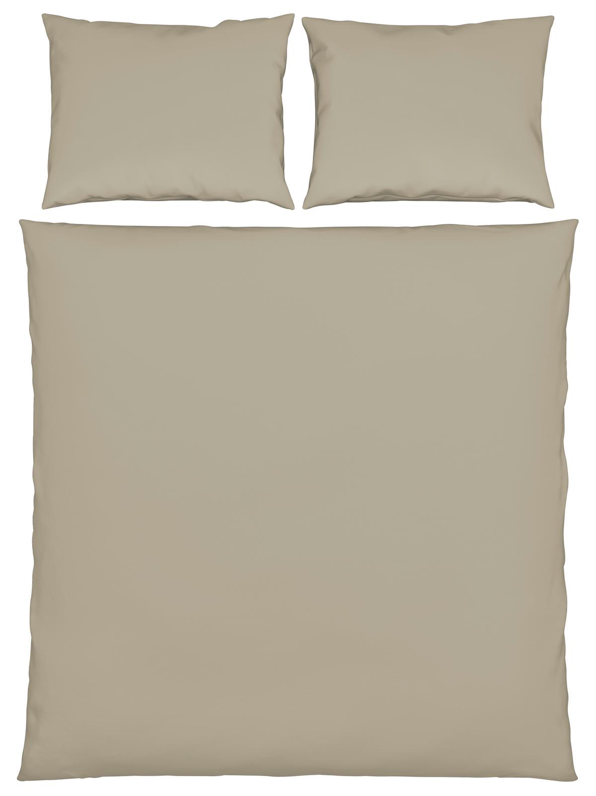 Bettwäsche Stone Washed Uni XXL ca. 200x220cm - Naturfarben, MODERN, Textil (200/220cm) - Modern Living
