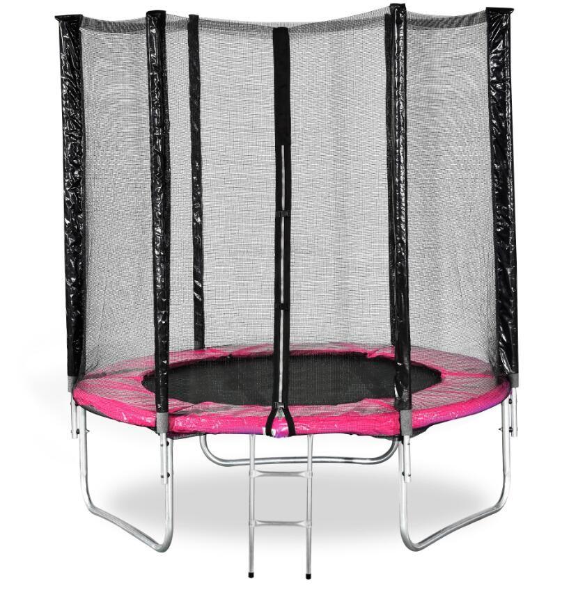 Trampolin 8 Feet Ø ca. 244cm - Pink/Schwarz, Kunststoff/Metall (244/205cm) - Based