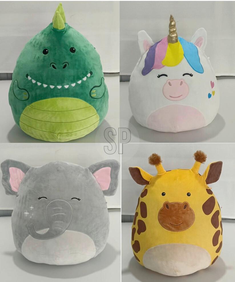 Plüssállat Cute Animals - sárga/fehér, textil (45cm)