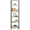 REGAL BONO - Schwarz/Sonoma Eiche, MODERN, Holzwerkstoff/Metall (50/180/35cm) - Mömax
