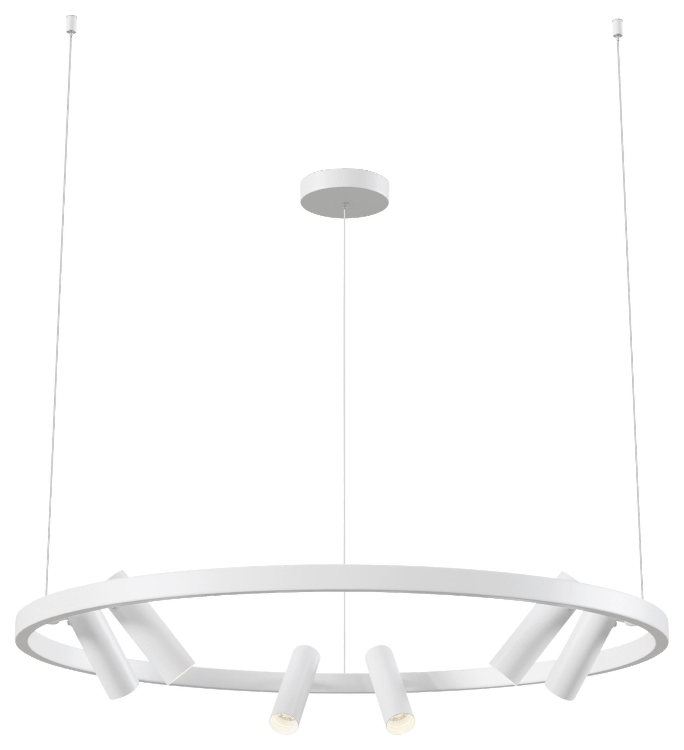 Pendelleuchte Satellite Weiß max. 42 Watt - Weiß, Basics, Metall (90/90/120cm) - MAYTONI