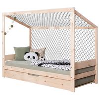 Ausziehbett Fußball Holz ca. 90x200 cm - Naturfarben, MODERN, Holz/Textil (90/200cm) - MID.YOU