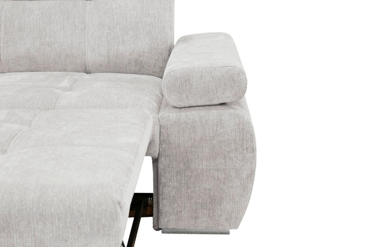 Kutna Garnitura Vegas - srebrne boje/svijetlo siva, Design, drvo/tekstil (173/294cm) - Modern Living