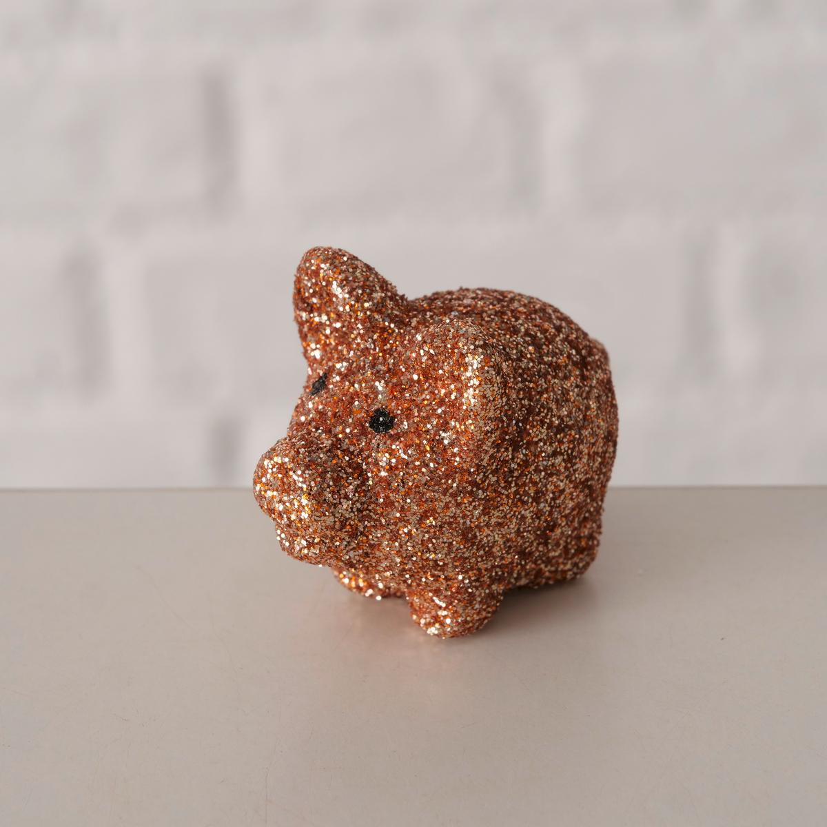 Dekoschwein Piggy diverse Farben - Silberfarben/Roségold, KONVENTIONELL, Keramik (2,5/4/3cm) - Mömax