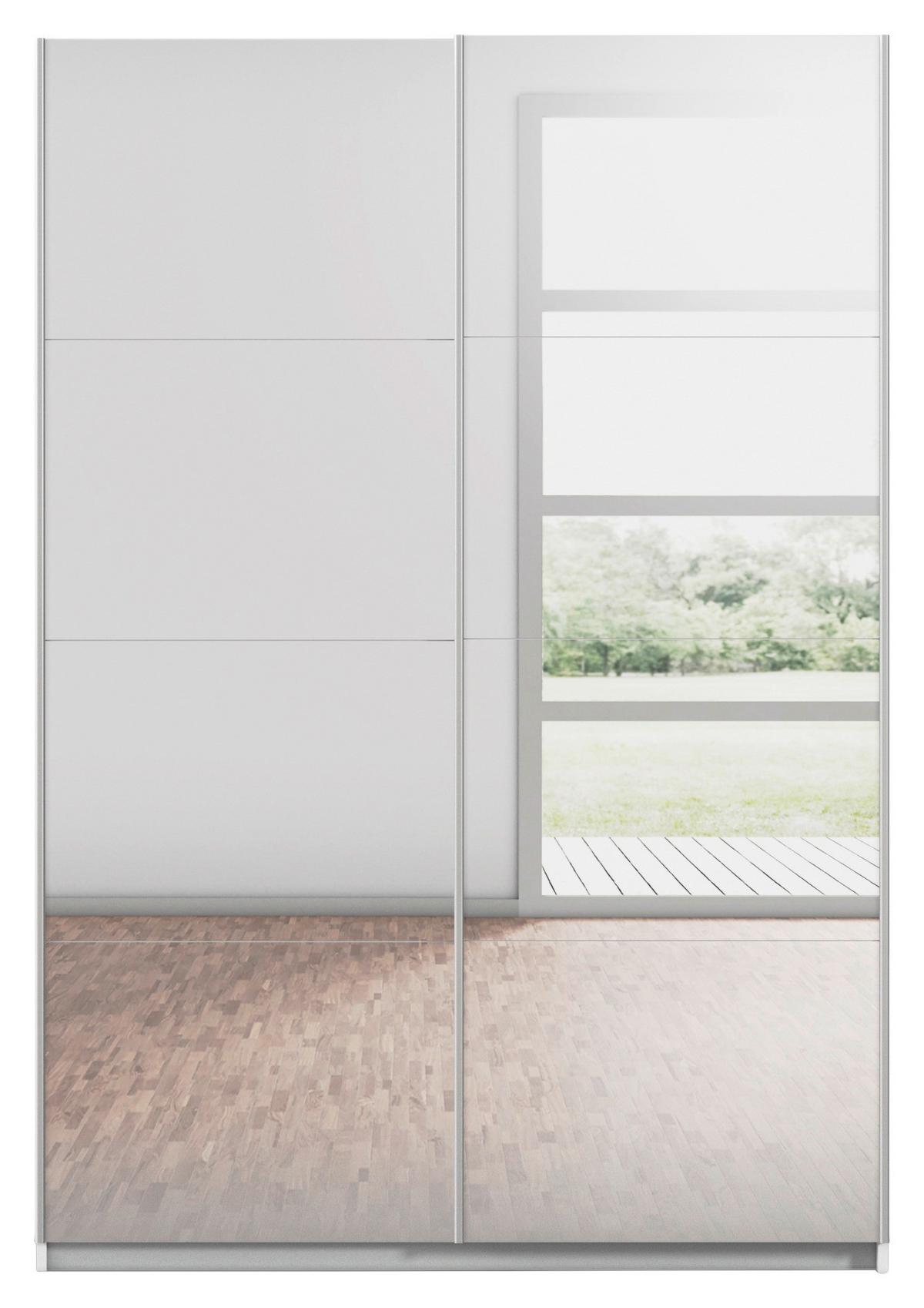 Ormar S Kliznim Vratima Subito - bijela/boje aluminija, Moderno, drvni materijal/metal (136/197/61cm) - Modern Living