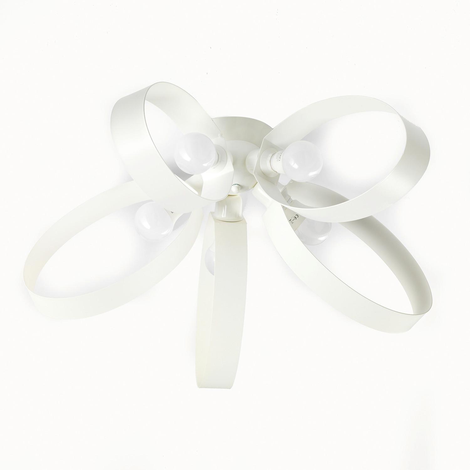 Deckenleuchte Serena Weiß max. 6 Watt - Weiß, Design, Metall (65/29cm)