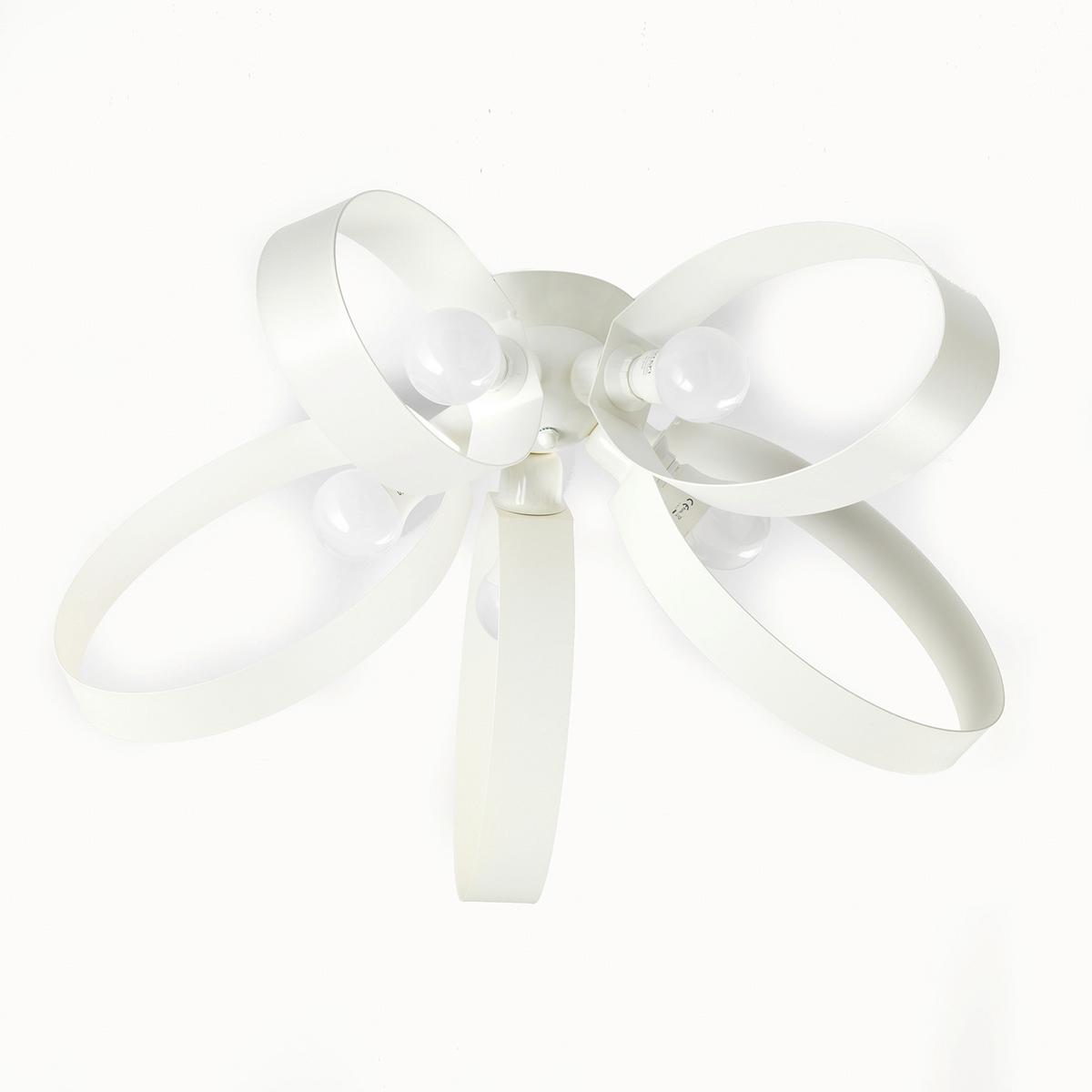 Deckenleuchte Serena Weiß max. 6 Watt - Weiß, Design, Metall (65/29cm)