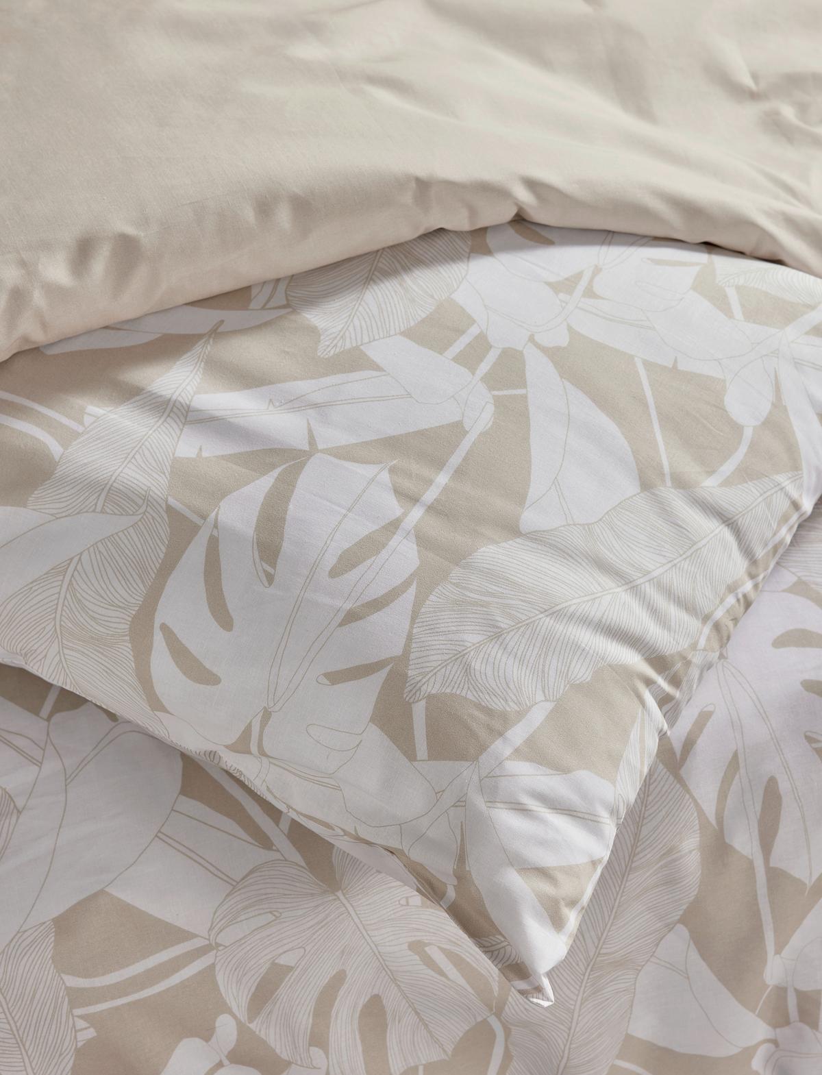Lenjerie de pat Ranforce cca.140x200/50x70 cm - maro deschis, Modern, textil (140/200cm)