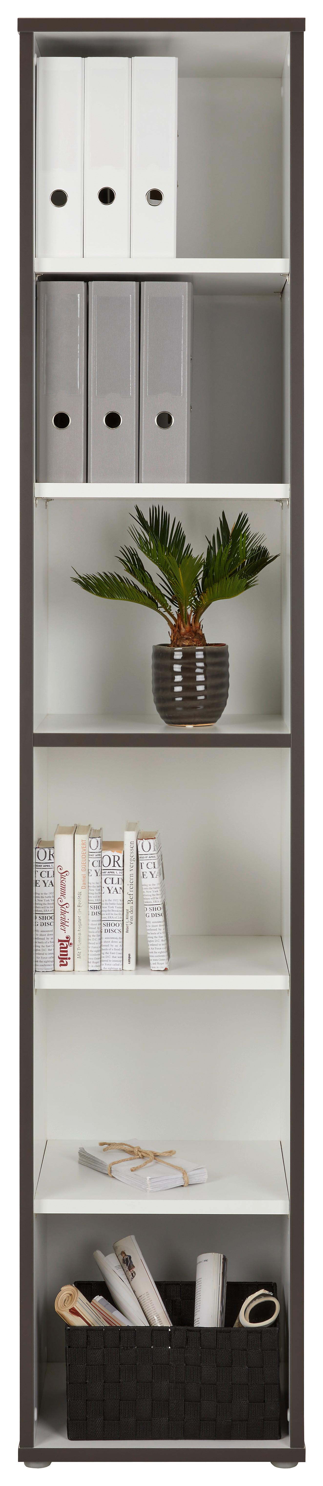 Regal Keflavik -Exklusiv- - siva/črna, Moderno, umetna masa/leseni material (44,8/226,5/41,5cm) - Mömax