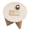 SIDOBORD MATERA -TREND - naturfärgad, Modern, trämaterial/sten (40/39cm) - Premium Living