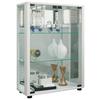 Vitrine Sintalo mit LED ca. 60x80 cm Weiß - Schwarz/Weiß, MODERN, Glas/Holzwerkstoff (60/80/25cm) - MID.YOU