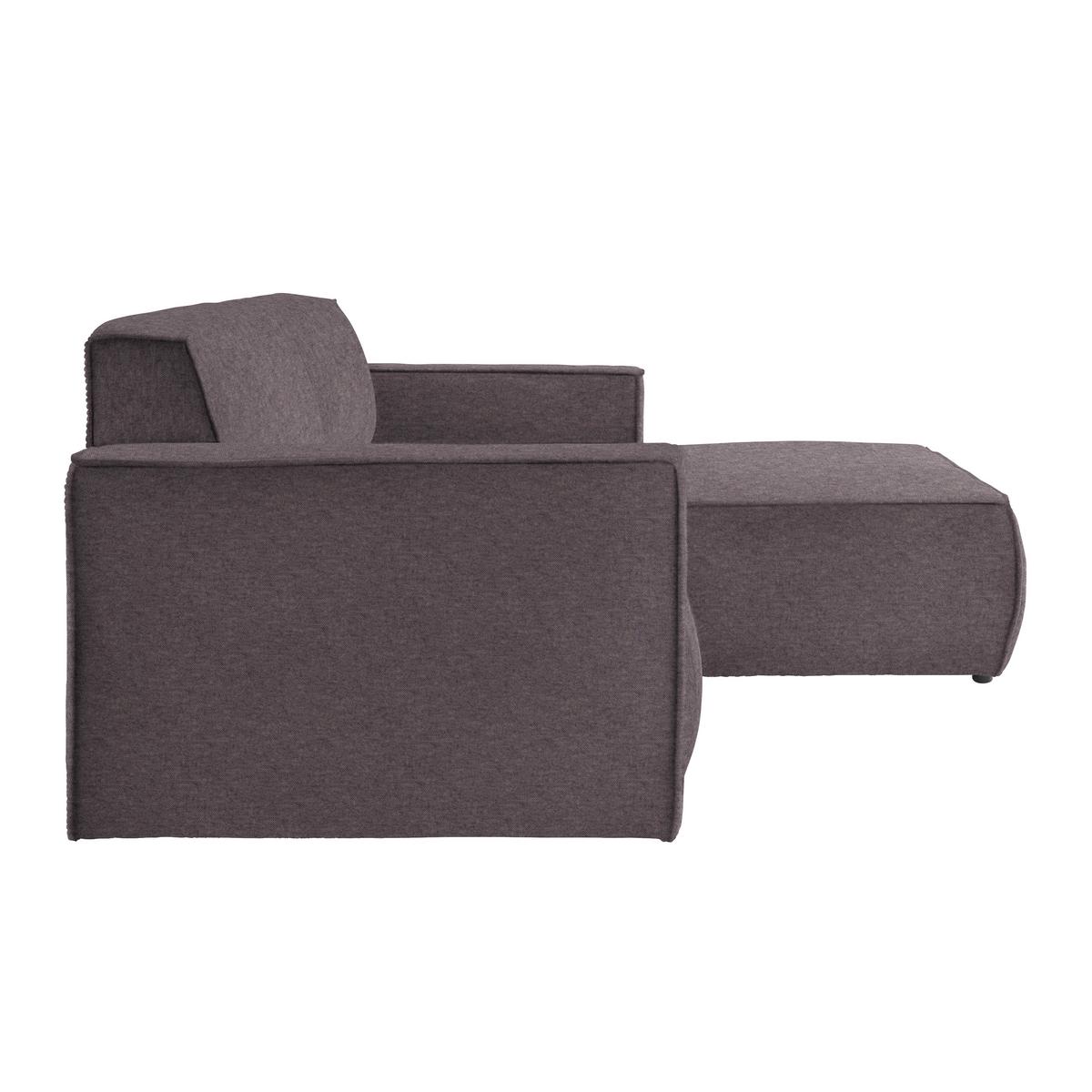 Wohnlandschaft Loft Graphitfarben - Graphitfarben/Schwarz, MODERN, Kunststoff/Textil (265/75/172cm) - Mömax