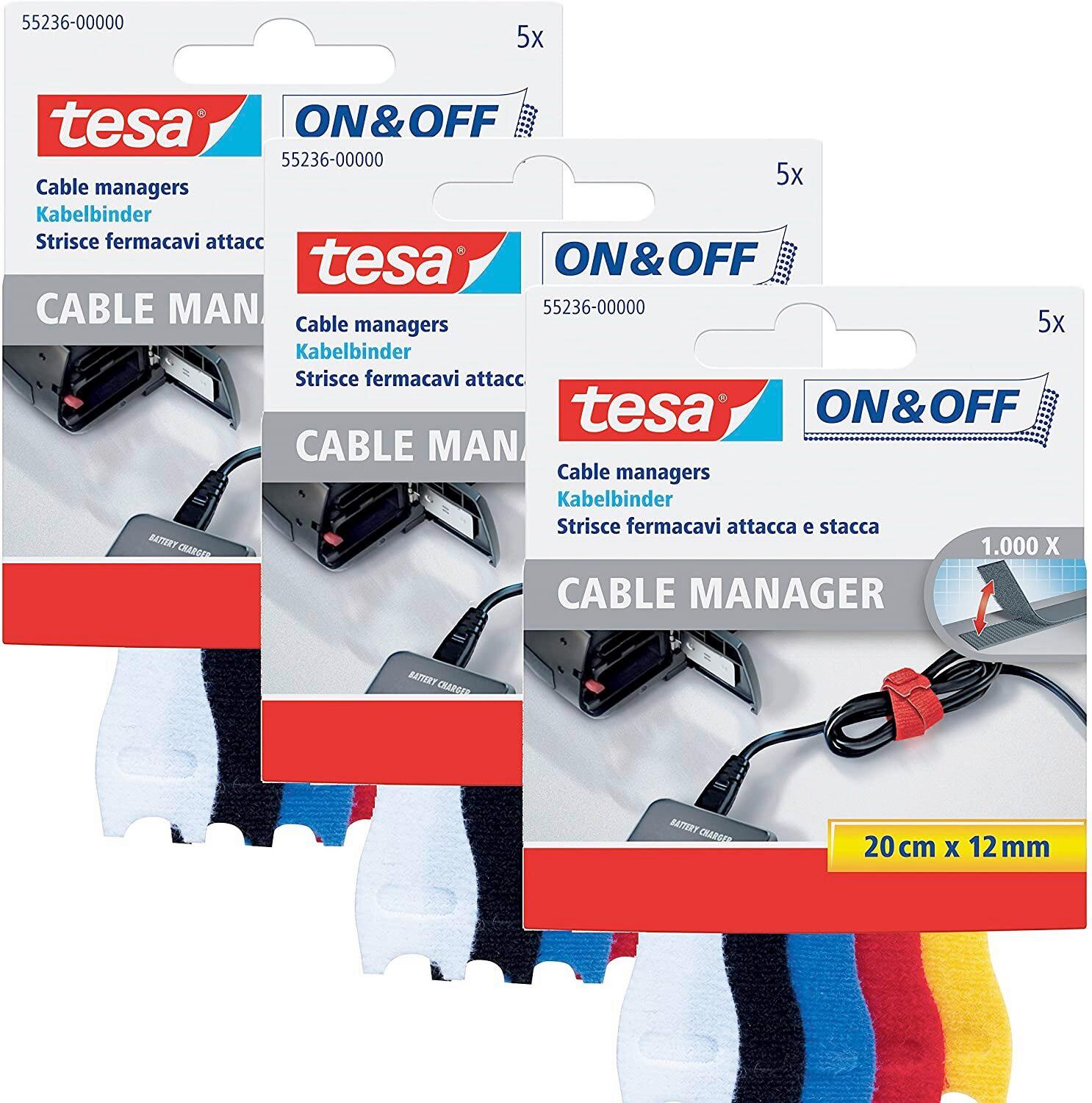 Tépőzáras Kábelkötegelő 5db/csomag - sárga/fekete, műanyag