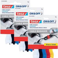 Tépőzáras Kábelkötegelő 5db/csomag - sárga/fekete, műanyag