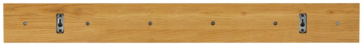 LISTWA Z WIESZAKAMI LINE - kolor dębowy/czarny, Design, materiał drewnopochodny/metal (80/9/1,5cm) - Carryhome