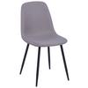 Stol Mona, Siva, Črne Noge - siva/črna, Moderno, kovina/tekstil (44/87/56cm)