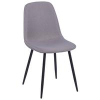 Stol Mona, Siva, Črne Noge - siva/črna, Moderno, kovina/tekstil (44/87/56cm)