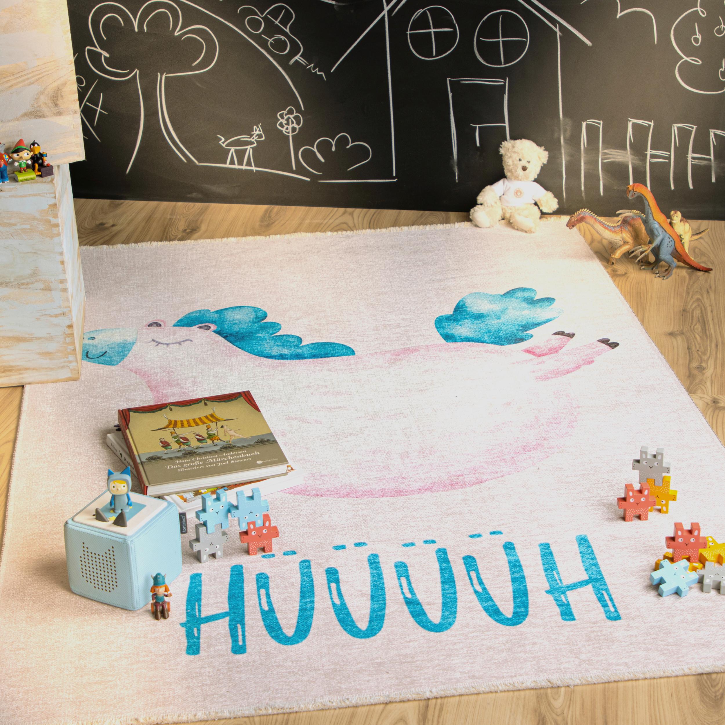 KINDERTEPPICH MY GRETA - Pastellblau/Hellrosa, Trend, Textil (115/170cm) - Ben'n'jen