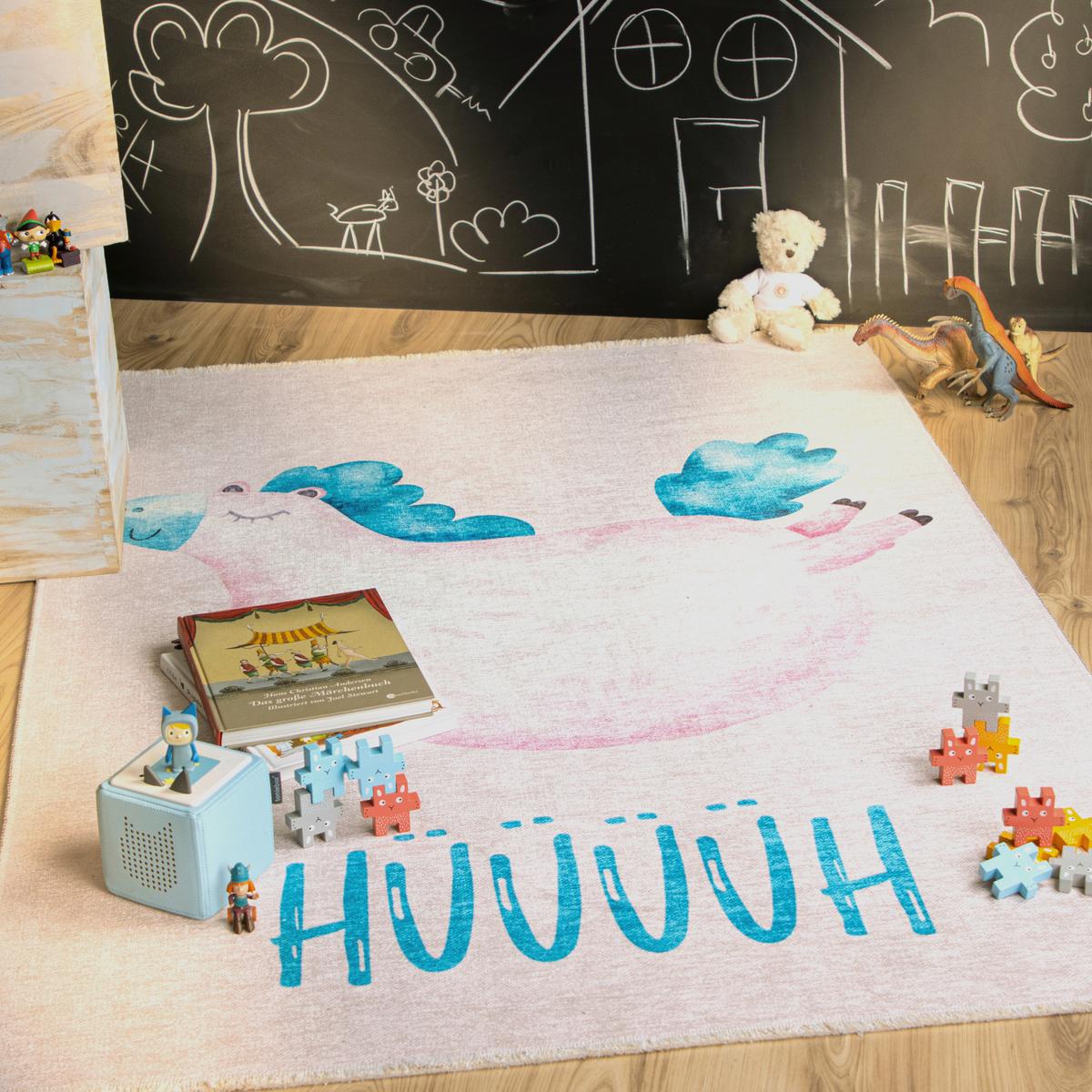 KINDERTEPPICH MY GRETA - Pastellblau/Hellrosa, Trend, Textil (115/170cm) - Ben'n'jen