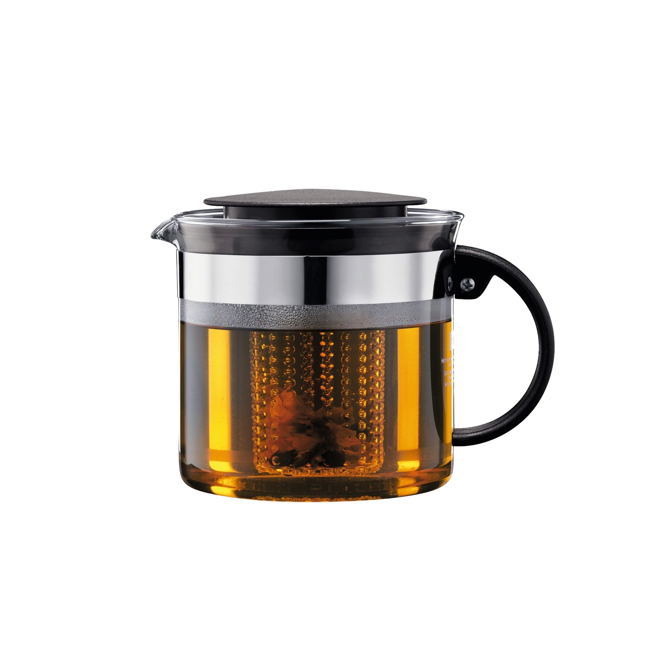 Teekanne Bodum-Bistro Nouveau Schwarz ca. 1l - Schwarz, KONVENTIONELL, Glas (14/13/16cm) - Bodum