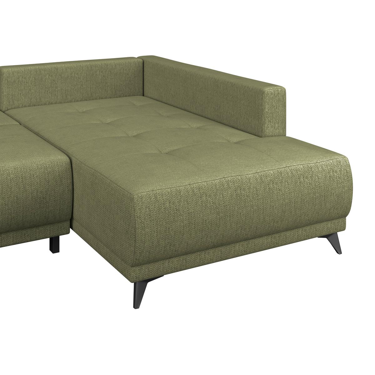 Kutna Garnitura Texas - zelena/crna, Konvencionalno, drvo (259/203cm)